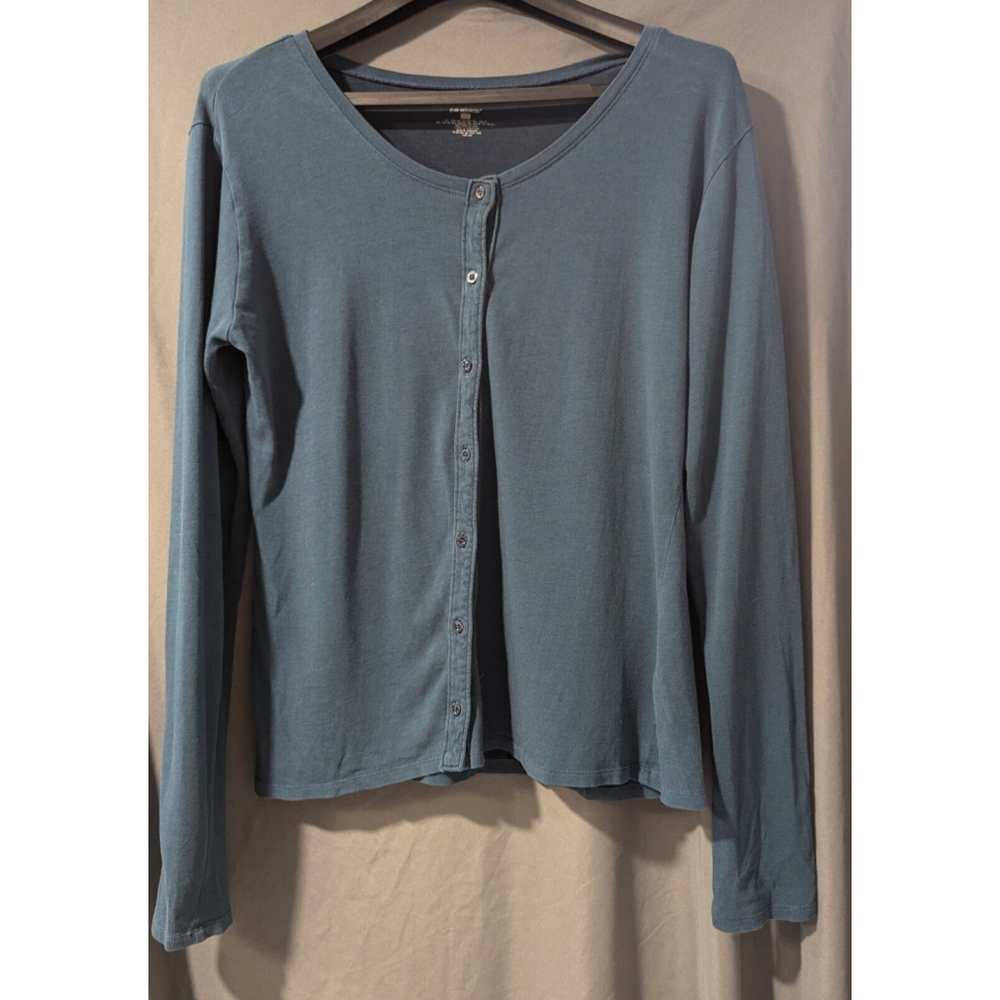 Patagonia Light Blue Long Sleeve Button Front Top
